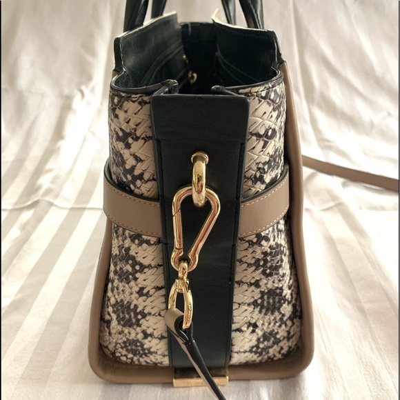 Beige and Black Coach Purse - Picture 3 of 6